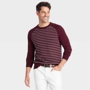 Mens striped crew neck pullover Sweaters
